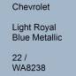 Preview: Chevrolet, Light Royal Blue Metallic, 22 / WA8238.